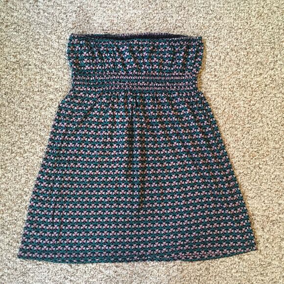 XXI Strapless Shamrock Mini Dress Size L Green St Patricks Spring Break Tube Top - Picture 4 of 8